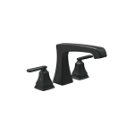 DELTA® T2764-BL Ashlyn® Roman Tub Trim, Commercial/Residential, 18 gpm Flow Rate, 8 to 16 in Center, Matte Black, 2 Handles, Function: Traditional, Import