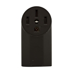 EATON Arrow Hart™ Eaton Wiring Devices 1212 Single Straight Blade Receptacle, 125/250 V AC, 50 A, 3 Poles, 4 Wires, Black