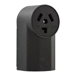 EATON Arrow Hart™ Eaton Wiring Devices 125 Single Straight Blade Receptacle, 125/250 V AC, 30 A, 3 Poles, 3 Wires, Black