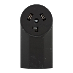 EATON Arrow Hart™ Eaton Wiring Devices 125 Single Straight Blade Receptacle, 125/250 V AC, 30 A, 3 Poles, 3 Wires, Black