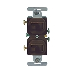 EATON Arrow Hart™ Eaton Wiring Devices 271B-BOX Duplex Heavy Duty Toggle Combination Switch, 15 A at 120 V AC, 1 Poles
