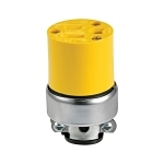 EATON Arrow Hart™ 2887-BOX Straight Blade Connector, 125 V AC, 15 A, 2 Poles, 3 Wires, Yellow