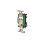 EATON Arrow Hart® 3032V Automatic Grounding Toggle Switch, 120/277 V AC, 30 A, 1 hp Power Rating