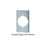 EATON Arrow Hart™ 68-BOX Standard Power Outlet Wall Plate, 2 Gangs, 4.56 in W x 4.5 in H, Brass/Polycarbonate