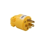 EATON Arrow Hart™ Eaton Wiring Devices 4867-BOX Heavy Duty Straight Blade Plug, 125 V AC, 15 A, 2 Poles, 3 Wires, Yellow