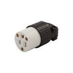 EATON Arrow Hart™ Eaton Wiring Devices Ultra Grip™ 5269 Straight Blade Connector, 125 V AC, 15 A, 2 Poles, 3 Wires, Black/White