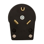 EATON Arrow Hart™ Eaton Wiring Devices 83-BOX Angled Non-Grounding Travel Trailer Straight Blade Plug, 125 V AC, 30 A, 2 Poles, 3 Wires, Black