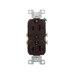 Diversitech 620-702 Electrical Duplex Receptacle, 125 VAC, 20 A, Brown