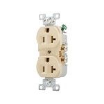 Diversitech 620-703 Electrical Duplex Receptacle, 125 VAC, 20 A, Ivory
