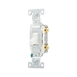EATON Arrow Hart CS220W Heavy Duty Specification Grade AC Toggle Switch, 120/277 V, 20 A, 1/2 hp Power Rating