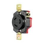 EATON Wiring Devices Arrow Hart™ L620R Single Locking Receptacle, 250 V AC, 20 A, 2 Poles, 3 Wires, Black