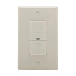 EATON OS306U-LA OS306U 1-Pole 1-Phase Passive Infrared Occupancy Motion Sensor Switch, 120 V AC, 450 sq-ft Coverage, 180 deg Viewing, Wall Mounting