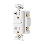EATON Arrow Hart™ Eaton Wiring Devices SGF20W Self-Test GFCI Receptacle, 125 V AC, 20 A, 2 Poles, 3 Wires, White