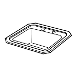 Elkay® BCR151 Bar Sink, Celebrity, Brushed Satin, Squared Shape, 12 in L x 10 in W x 6 in D Bowl, 1 Faucet Hole, 15 in L x 15 in W x 6-1/8 in H, Stainless Steel