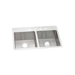 Elkay® ECTSR33229TBG1 Crosstown® Transitional Kitchen Sink Kit, Rectangle Shape, 1 Faucet Holes, 33 in L x 22 in W x 9 in H, 18 ga 304 Stainless Steel, Polished Satin, Import
