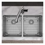 Elkay® ECTSR33229TBG1 Crosstown® Transitional Kitchen Sink Kit, Rectangle Shape, 1 Faucet Holes, 33 in L x 22 in W x 9 in H, 18 ga 304 Stainless Steel, Polished Satin, Import