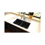 Elkay® ELGU3322BK0 Classic® Kitchen Sink, Black, Rectangle Shape, 14-1/4 in Left, 14-1/4 in Right L x 16-3/16 in Left, 16-3/16 in Right W x 9-1/2 in Left, 9-1/2 in Right D Bowl, 33 in L x 18-1/2 in W x 9-1/2 in H, Quartz