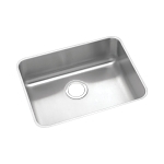 Elkay® ELUHAD211545 Lustertone™ Classic Kitchen Sink, Rectangle Shape, 21 in L x 15-3/4 in W Bowl x 4-3/8 in D Bowl, 23-1/2 in L x 18-1/4 in W x 4-3/8 in H, 18 ga 304 Stainless Steel