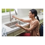 Elkay® ELUHAD211545 Lustertone™ Classic Kitchen Sink, Rectangle Shape, 21 in L x 15-3/4 in W Bowl x 4-3/8 in D Bowl, 23-1/2 in L x 18-1/4 in W x 4-3/8 in H, 18 ga 304 Stainless Steel