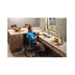 Elkay® ELUHAD311855 Lustertone™ Classic Kitchen Sink, Rectangle Shape, 13-1/2 in Left, 13-1/2 in Right L x 16 in Left, 16 in Right W Bowl x 5-3/8 in Left, 5-3/8 in Right D Bowl, 30-3/4 in L x 18-1/2 in W x 5-3/8 in H