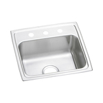 Elkay® LR19183 Lustertone™ Classic Kitchen Sink, Rectangle Shape, 16 in L x 11-1/2 in W Bowl x 7-1/2 in D Bowl, 3 Faucet Holes, 19 in L x 18 in W x 7-5/8 in H, Stainless Steel