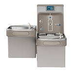 Elkay® LZSTL8WSLP EZH2O® Filtered Bi-Level Bottle Filling Station and Cooler, 1.1 gpm Flow Rate, Pushbar/Sensor Operation, Refrigerated Chilling, 2 Stations, Domestic