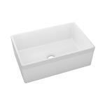 Elkay® SWUF28179WH Apron Front Sink, Rectangle Shape, 29-7/8 in W x 19-3/4 in D x 10-1/16 in H, Reinforced Base Mount, Fireclay, White, Import