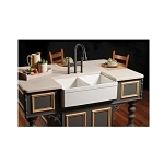 Elkay® SWUF32189WH Apron Front Sink, Rectangle Shape, 33 in W x 19-15/16 in D x 10-1/8 in H, Reinforced Base Mount, Fireclay, White, Import