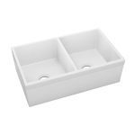 Elkay® SWUF32189WH Apron Front Sink, Rectangle Shape, 33 in W x 19-15/16 in D x 10-1/8 in H, Reinforced Base Mount, Fireclay, White, Import