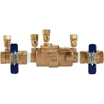 Febco® 0683039 LF850 Small In-Line Small Diameter Double Check Valve Assembly, 3/4 in Nominal, NPT End Style, Quarter-Turn Ball Valve, Cast Copper Silicon Alloy Body, Import