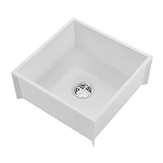 24" x 24" Mop Basin, 3" x 2" Integral Drain