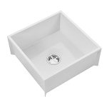24" x 24" Mop Basin, 3" x 2" Integral Drain