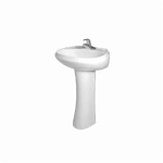 Gerber® G0012504 Maxwell® Petite Lavatory Sink With Consealed Front Overflow, Round Shape, 4 in Faucet Hole Spacing, Import