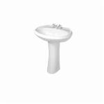 Gerber® G0012514 Maxwell® Lavatory Sink With Consealed Front Overflow, 4 in Faucet Hole Spacing, Wall Mount, White, Import