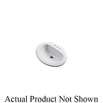 Gerber® 12-834-CH-09 Self-Rimming Bathroom Sink With Consealed Front Overflow, Maxwell®, Oval Shape, 4 in Faucet Hole Spacing, 21 in W x 17-7/8 in D x 8-1/2 in H, Drop-In Mount, Vitreous China, Biscuit, Import