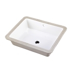 Gerber® G0012791 Wicker Park™ Undercounter Bathroom Sink, Rectangular Shape, 19-5/8 in W x 15-1/2 in D x 6-3/4 in H, Vitreous China, White, Import