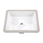 Gerber® G0012791 Wicker Park™ Undercounter Bathroom Sink, Rectangular Shape, 19-5/8 in W x 15-1/2 in D x 6-3/4 in H, Vitreous China, White, Import