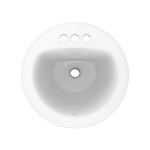 Gerber® G0012884CH Maxwell® Self-Rimming Bathroom Sink With Consealed Front Overflow, Oval Shape, 19-1/4 in W, White, Import