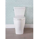 Gerber® ErgoHeight™ G0021021 1-Piece Toilet, Lemora™, Elongated Bowl, 17-1/8 in H Rim, 12 in Rough-In, 1.28 gpf, White, Import