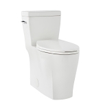 Gerber® ErgoHeight™ G0021021 1-Piece Toilet, Lemora™, Elongated Bowl, 17-1/8 in H Rim, 12 in Rough-In, 1.28 gpf, White, Import