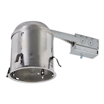 Halo H7RICT H7 Series Line Voltage Remodel Recessed Lighting Housing, Incandescent Lamp, IC Insulation, 120 V AC, 6-1/2 in Ceiling Opening, Aluminum Housing