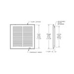 AirMate® by Duravent 01152424CW 170FF Return Air Filter Grille, 24 in W x 24 in H, 774 to 1548 cfm, Steel, Bright White Enamel, Domestic