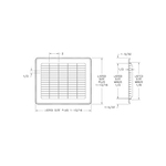 AirMate® by Duravent 01461412BR 325 Floor Return Air Grille, 14 in W x 12 in H, Steel, Brown Enamel, Import