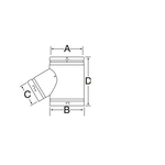 Selkirk® by Duravent 106134 RV Fixed Wye, 6 x 6 x 4 in