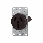EATON Arrow Hart™ Eaton Wiring Devices 32B-BOX Non-Grounding Single Straight Blade Receptacle, 125/250 VAC, 50 A, 3 Poles, 3 Wires, Brown