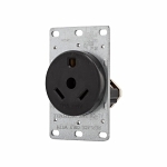 EATON Arrow Hart™ Eaton Wiring Devices 1263-BOX Single Straight Blade Receptacle, 125 VAC, 30 A, 2 Poles, 3 Wires, Brown