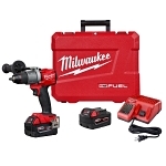 Milwaukee® M18™ 2804-22 Compact Lightweight Cordless Hammer Drill/Driver Kit, 1/2 in Hex Chuck, 18 V DC, 0 to 550/0 to 2000 rpm No-Load, Li-Ion Battery