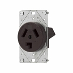EATON Arrow Hart™ Eaton Wiring Devices 38B-BOX Non-Grounding Single Straight Blade Receptacle, 125/250 VAC, 30 A, 3 Poles, 3 Wires, Brown