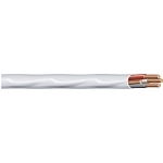 Southwire® Romex® SIMpull® 63946855 Type NM-B Non-Metallic Sheathed Cable With Ground Wire, Coil Packaging, 600 VAC, (3) 14 AWG Solid Copper Conductor, 250 ft L, White
