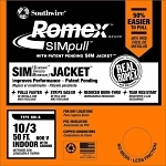 Southwire® 63948422 Type NM-B Sheathed Cable With Ground Wire, 600 V AC, (3) 10 AWG Stranded Copper Conductor, 50 ft L, Orange